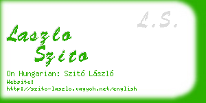 laszlo szito business card